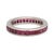 5.6ct Square Ruby Eternity Band Ring, 18k White Gold, Ring Size 6 For Sale - Image 4 of 7