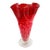 Vintage MCM MURANO-style Hand-Blown Glass Ruffled Swirl Handkerchief Vase For Sale