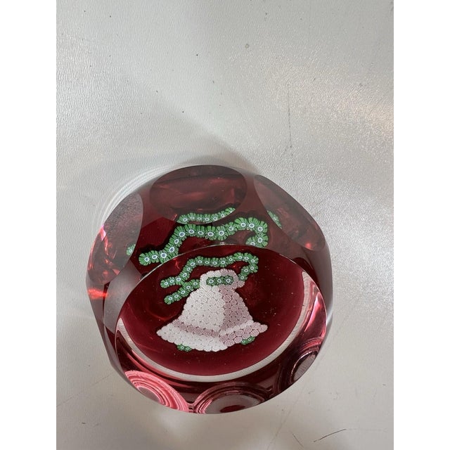 Paperweight Christmas Bells Glass 1977 Signed Vintage Perthshire For Sale - Image 12 of 18
