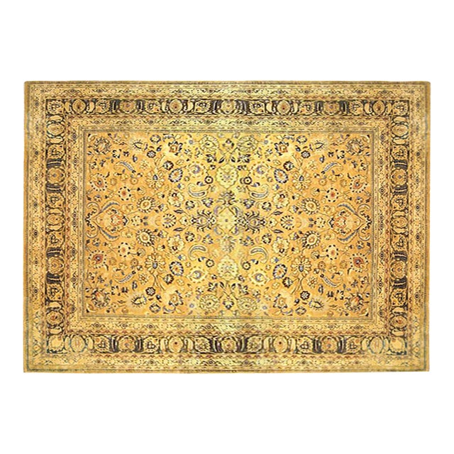 Vintage Persian Meshed Oriental Rug, in Room size, w/ Floral Elements For Sale