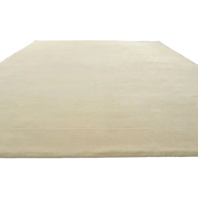 Contemporary Contemporary Ivory Rug With Luxe Minimalist Style - 08'11 X 11'11 For Sale - Image 3 of 9