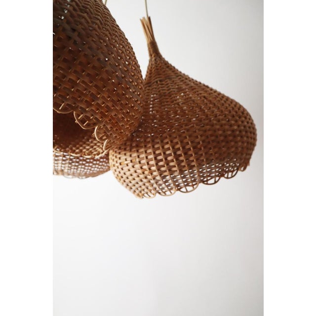 Mid-Century Modern Wicker Pendant Lamp, 1960s For Sale - Image 13 of 18