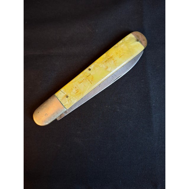 An exceptionally rare interwar Central European (c. 1920s–1930s) antique folding Challah / Shabbat bread knife likely...