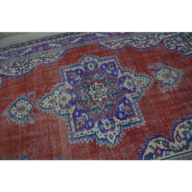 Textile 1980s Victorian Purple Medallion Rug For Sale - Image 7 of 13