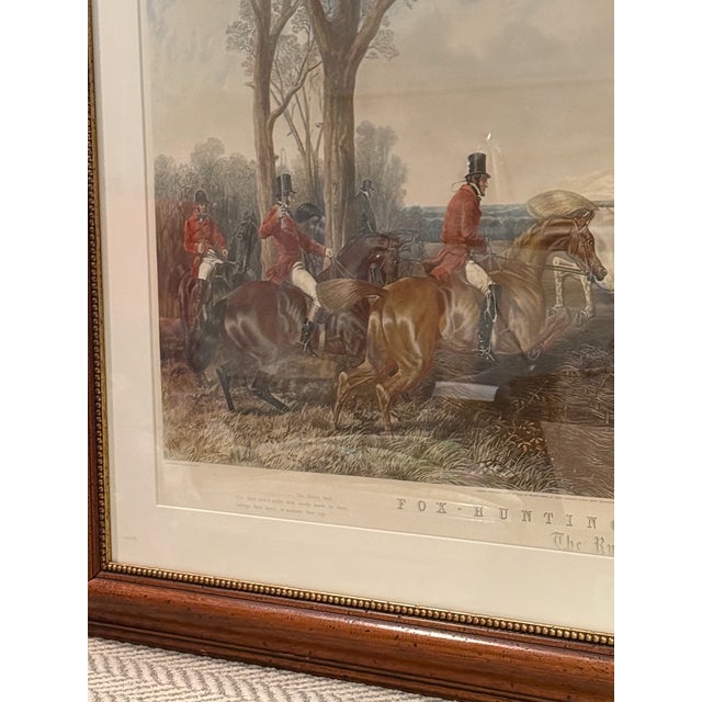 Framed Fores’s National Sports, Fox Hunting Engraving For Sale - Image 4 of 10