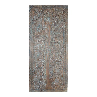 Carved Barn Door, Tree of Life Decorative Sliding Door For Sale