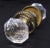 Vintage Faceted Lucite Door Knob Set With Brass Rosettes For Sale - Image 6 of 7