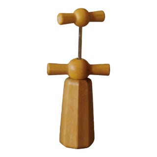 Antique Wooden French Corkscrew Rare Find For Sale