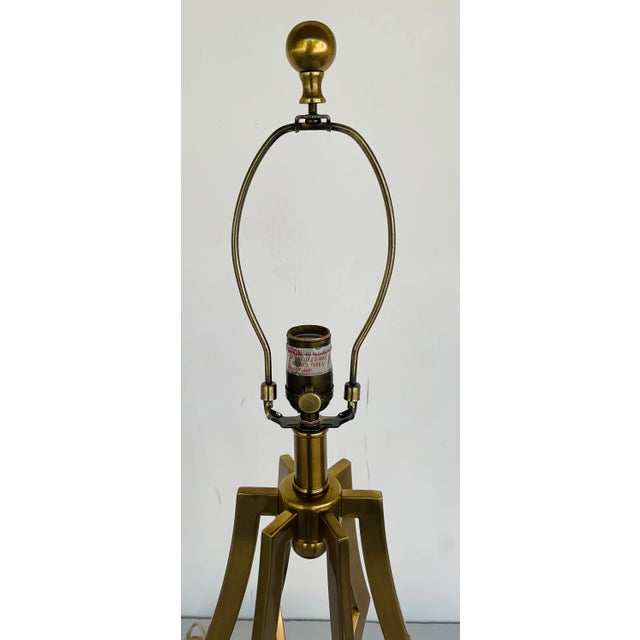 2020s Currey & Company Modern Geometric Antique Rasps Finished Table Lamp For Sale - Image 5 of 6