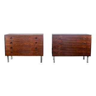 1960’s Mid Century Scandinavian Modern Pair of Rosewood Cabinets Rud Thygesen & Johnny Sorensen for Hansen & Guldborg For Sale