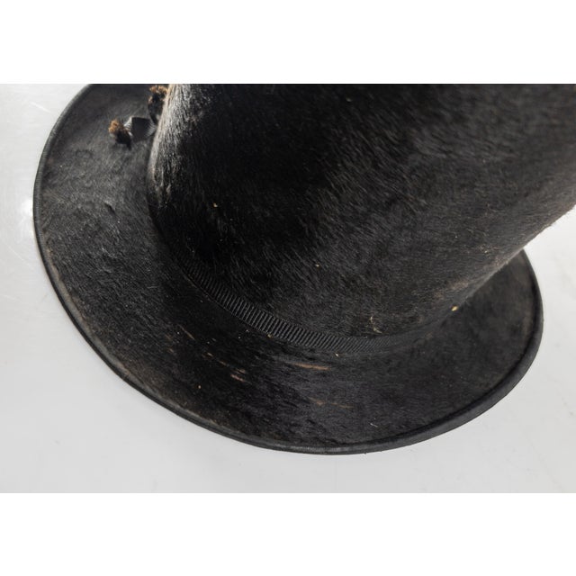 19th Century American Beaver Fur Top Hat by John Yeager of Philadelphia For Sale - Image 13 of 14