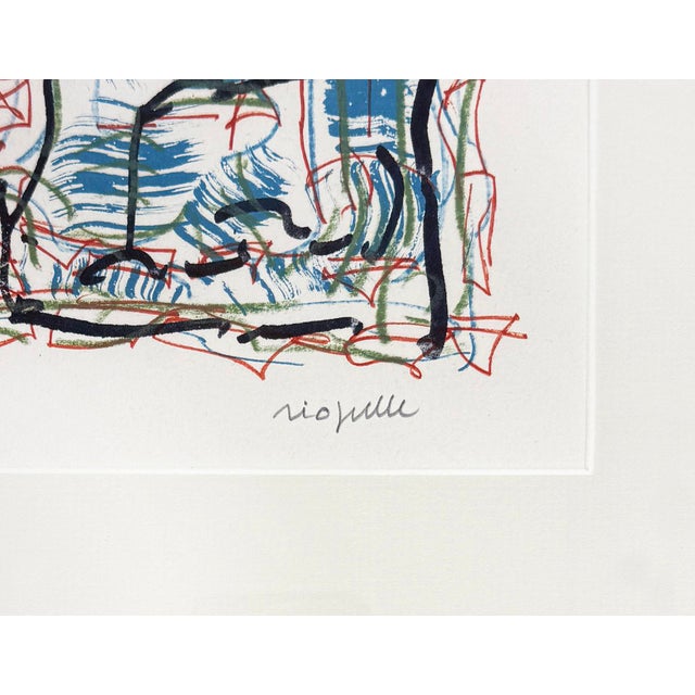 Lithograph in colors on Arches paper. Hand signed lower right by Jean-Paul Riopelle. Hand numbered 14/40 lower left. Image...