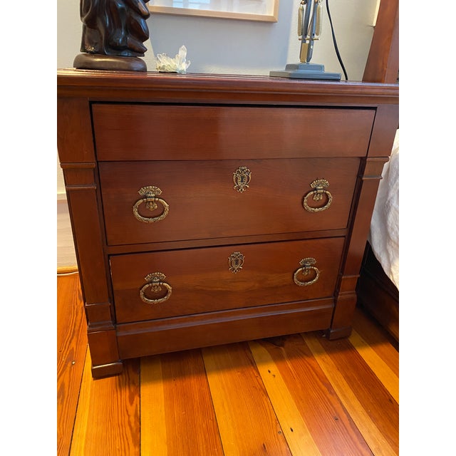 Vintage Henredon Registry Tongue Groove Solid Cherry Nightstand Chairish