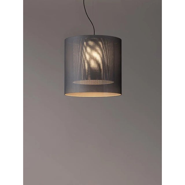 Grey moaré lm pendant lamp by antoni arola dimensions: d 62 x h 60 cm materials: metal, polyester. Available in other...