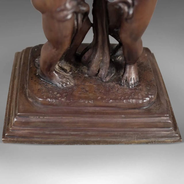 1960s Victorian Revival Bronze Four Branch Girandole Candelabra For Sale - Image 6 of 7