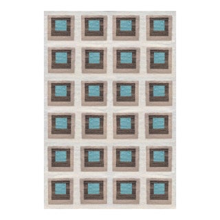 Color Study Handwoven Wool Flatweave 10' x 14' Rug - Monterey For Sale