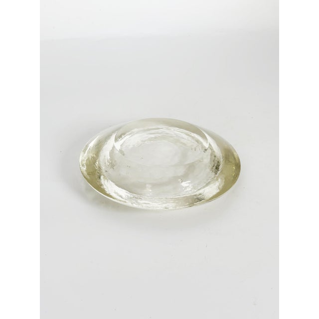 Glass Vintage Round Glass Ashtray, France, 1970s For Sale - Image 7 of 10