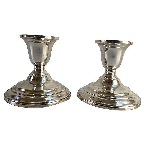 Sterling Silver Candle Holders A Pair Chairish