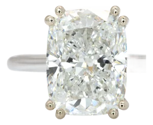 5Ct Lab Diamond Ring With Sapphire Accent and Natural Diamonds Halo in 14k Gold, Size 6.75