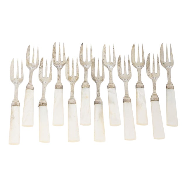 Silver Forks with Silver from Jose Rosas, Set of 12 For Sale