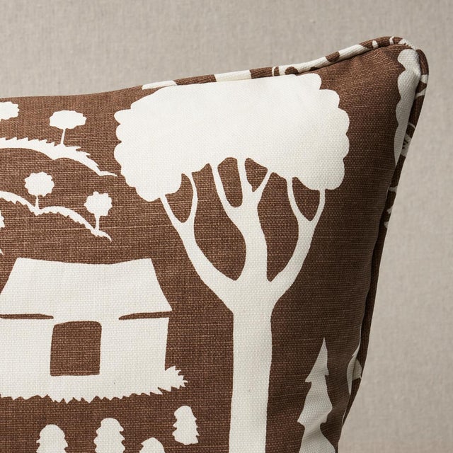This pillow features Farm Scene with a self welt finish. Inspired by a midcentury design in our archive, Farm Scene in...