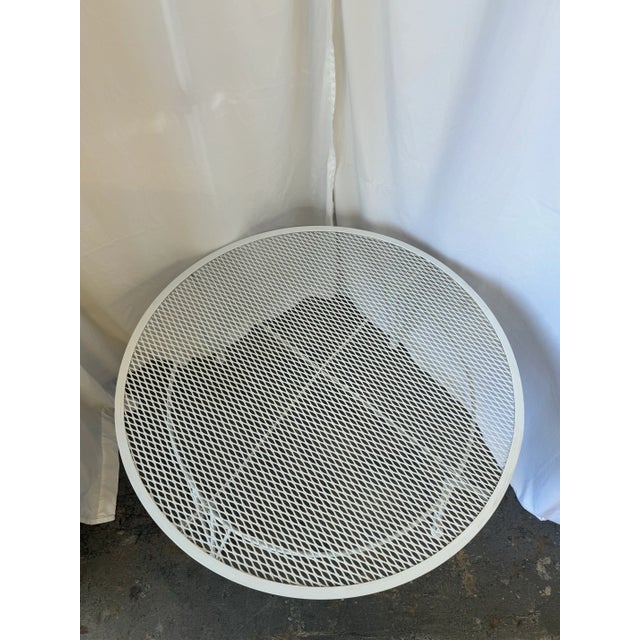 Mid-Century Modern 1950s Salterini Round Metal Patio Coffee Table, Attributed For Sale - Image 3 of 6