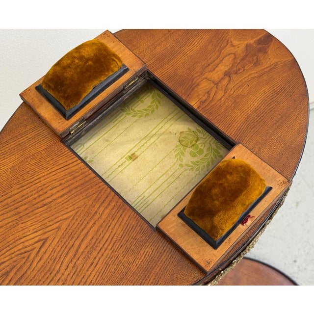 Black Antique Empire Ash Sewing Table, 1830s For Sale - Image 8 of 12