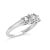 Contemporary 14K White Gold 1/2 Cttw Miracle Set Round Lab Grown Diamond Three Stone Illusion Plate Ring (F-G Col ES13 For Sale - Image 3 of 7