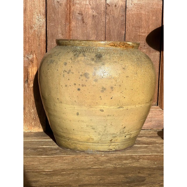 Large Chinese Ceramic Pickling Jar Jade Green, C. 1950 For Sale - Image 9 of 9