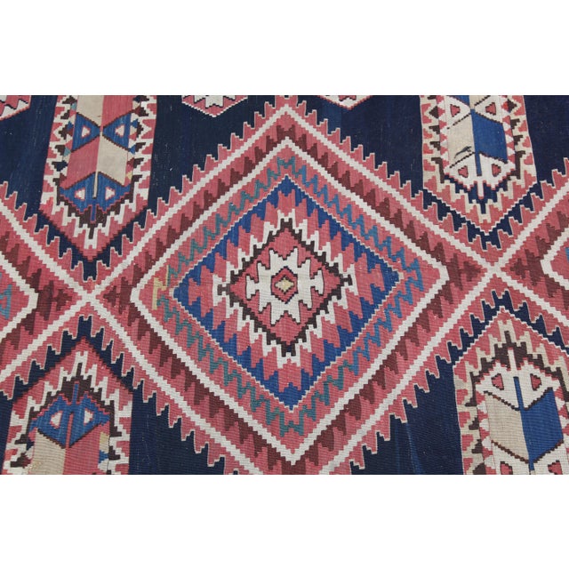 Antique Collectore Caucasian Shirvan Handwoven Kilim Late 19c -7' 1'' X 12' 2'' For Sale - Image 11 of 14