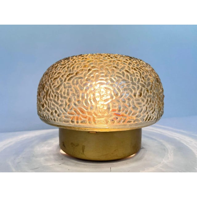 Glass Mid-Century Ceiling Lamp, Germany, 1970s For Sale - Image 7 of 8