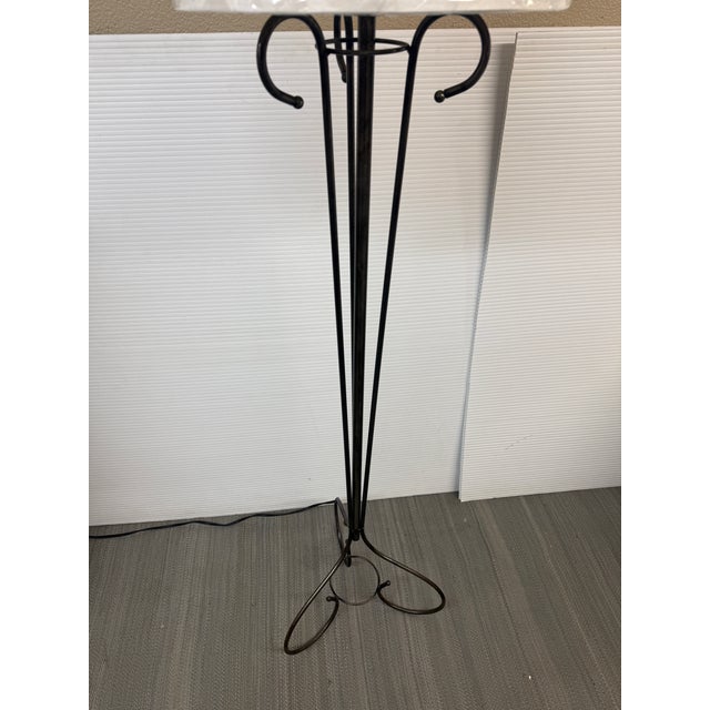 Black Iron Scroll Floor Lamp For Sale - Image 8 of 12