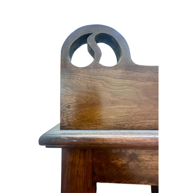 1900-1909 Edwardian William and Mary Chest on Legs China Hutch Cabinet Vitrine English European Antique Glass Doors Wood Display Vitrine For Sale - Image 14 of 18