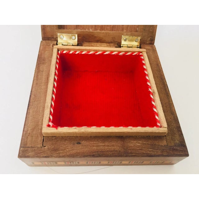 Auburn Middle Eastern Inlaid Marquetry Mosaic Box For Sale - Image 8 of 11