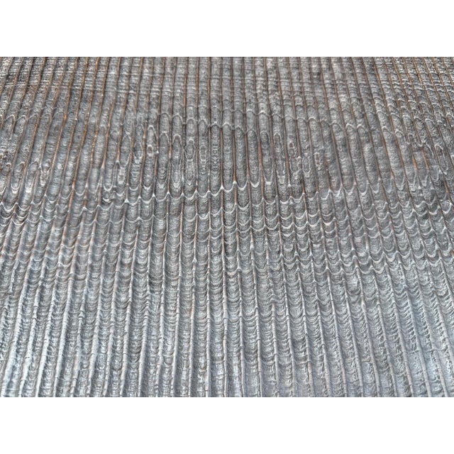 Mid-Century Modern Andrianna Shamaris Exquisite Monumental Couture Hand Carved Bench For Sale - Image 3 of 18