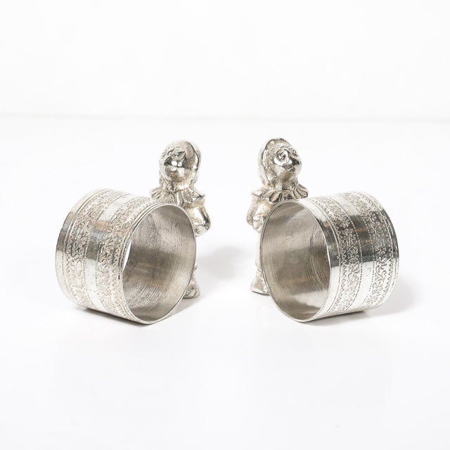 Late 19th Century Pair of Victorian Silver-Plated 'Eton Boy' Napkin Holders For Sale - Image 5 of 12