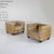 Pair of Kubus armchairs designed by the famous Austrian architect Josef Hoffman in 1910 and produced by Wittmann, as shown...