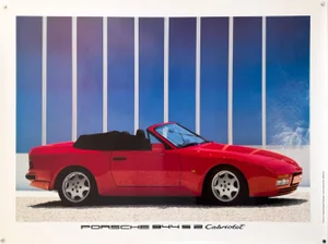 Porsche 944 S2 Cabriolet Original Porsche Poster, 1989
