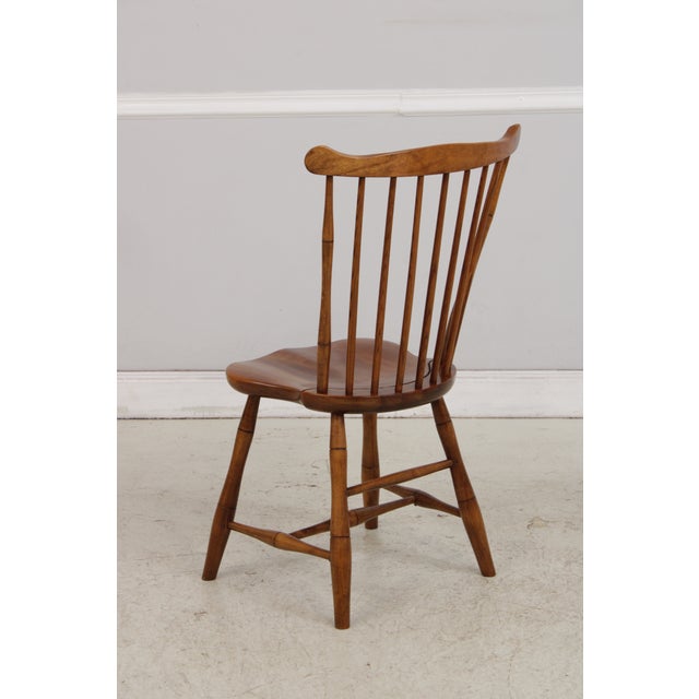 1950s Set of 6 Stickley Cherry Windsor Style Chairs For Sale - Image 5 of 18