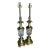 Pair of Vintage Stiffel Brass & Cut Crystal Pineapple Hollywood Regency Table Lamps For Sale