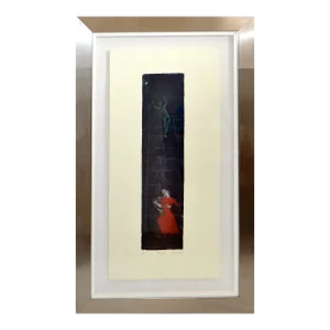Signed Titled Tango Chrome Framed French Artist Signed Lithography Etching 1999