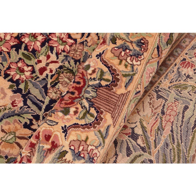 Textile Elegant 1990's Pak-Persian Blue/Gold Wool Rug - 8'1'' X 10'2'' For Sale - Image 7 of 9