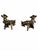 Antique French Rococo Revival Bronze Chenets Andirons with Floral Scrollwork – Pair Beautiful antique French bronze...