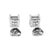 Unisex 14k White Gold 0.80ct. Princess Cut Diamond Sophisticated Stud Earrings, Pair For Sale - Image 4 of 7