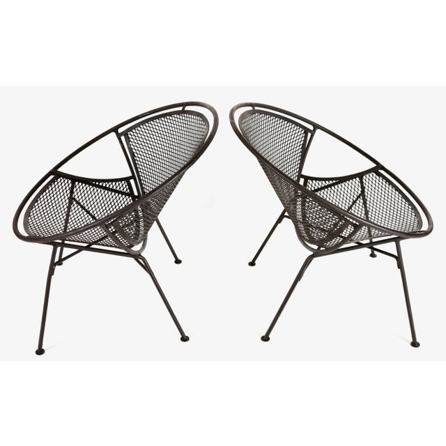 Mid-Century Modern Vintage Maurizio Tempestini for Salterini Mid Century Modern"Radar" Patio Lounge Chairs- Set of 2, Attributed For Sale - Image 3 of 13