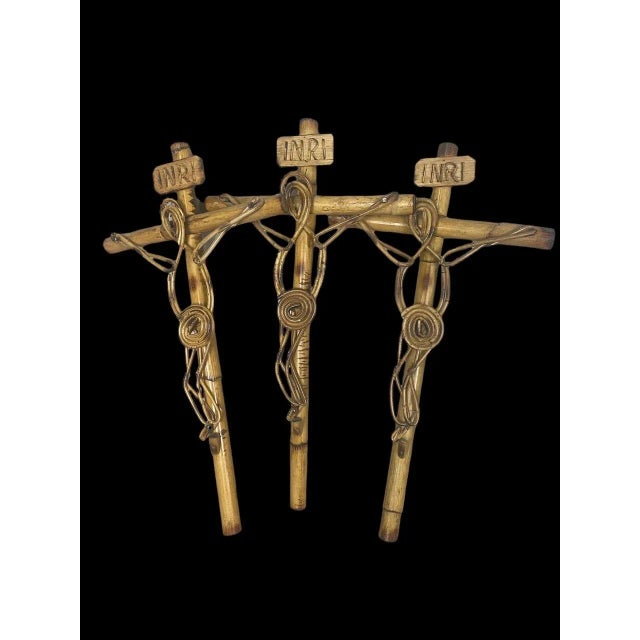 Italian Christ Figure in Rattan, 1960s For Sale - Image 4 of 10