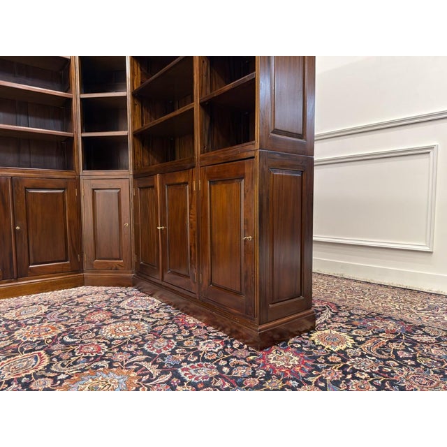 English Corner Bookcase in Teak For Sale - Image 11 of 18