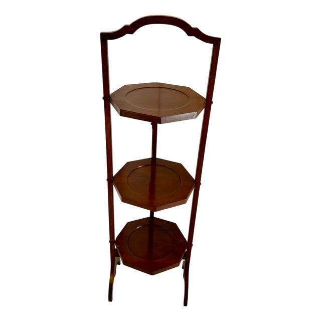 Antique Edwardian Mahogany Three-Tier Cake Stand, 1900s For Sale