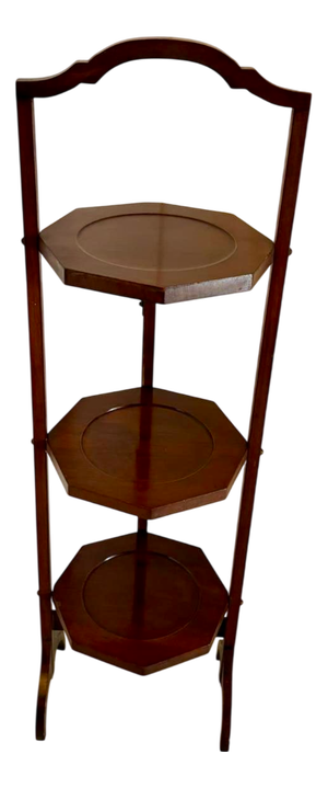 Antique Edwardian Mahogany Three-Tier Cake Stand, 1900s
