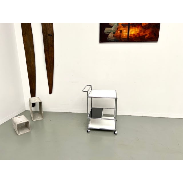 Modern Vintage Serving Trolley from USM Haller, 1980 For Sale - Image 3 of 15
